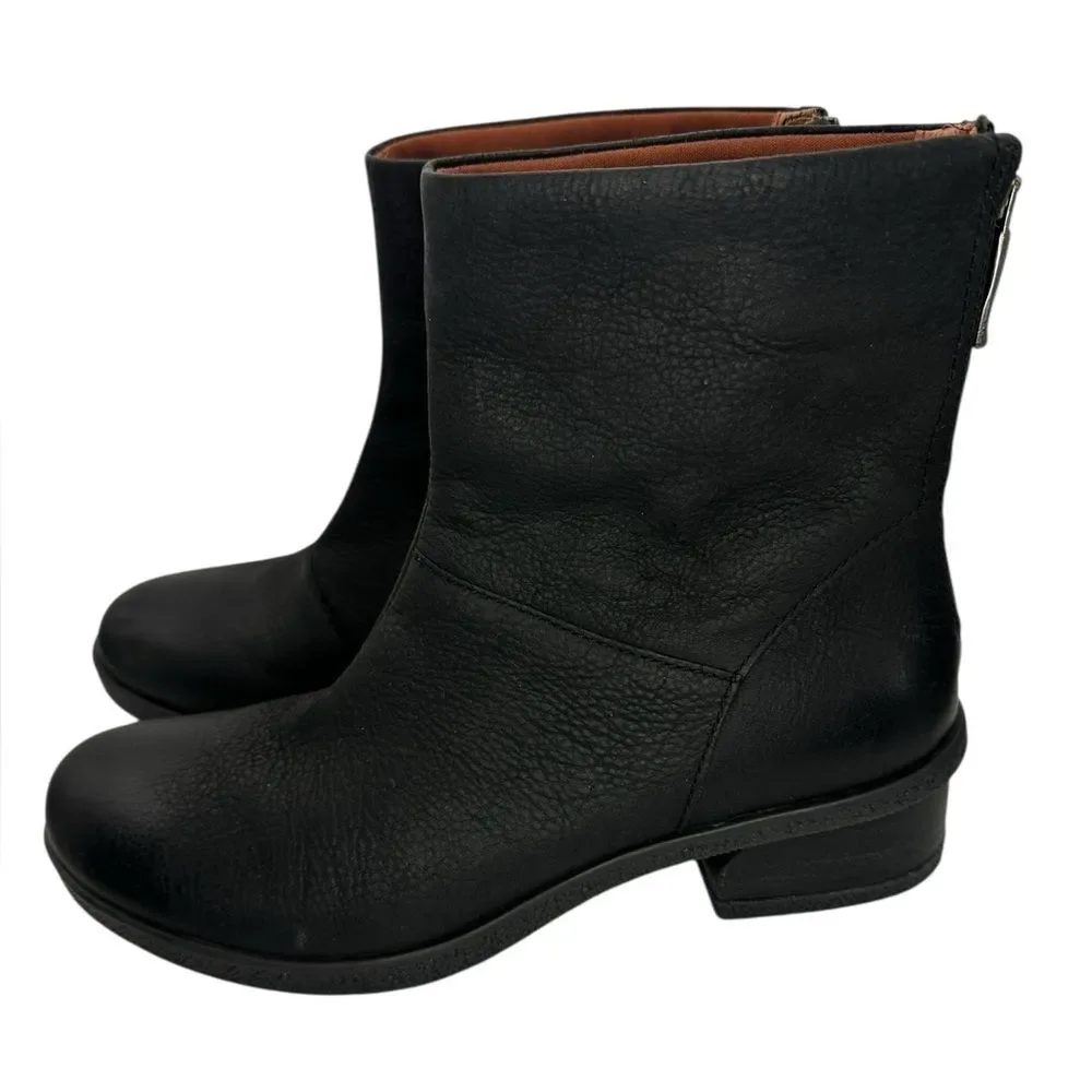Dansko Brianne WP Black Leather Waterproof Ankle Boots Women’s EU 36 US 6